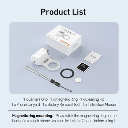 TELESIN Magnetic Phone Camera Shoot Hand Grip Phone Holder Shooting Aid Remote Control Handle for Iphone HUAWEI SAMSUNG Phone